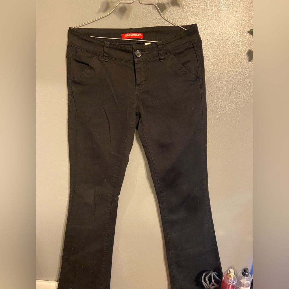 unionbay black jeans size 5 low rise